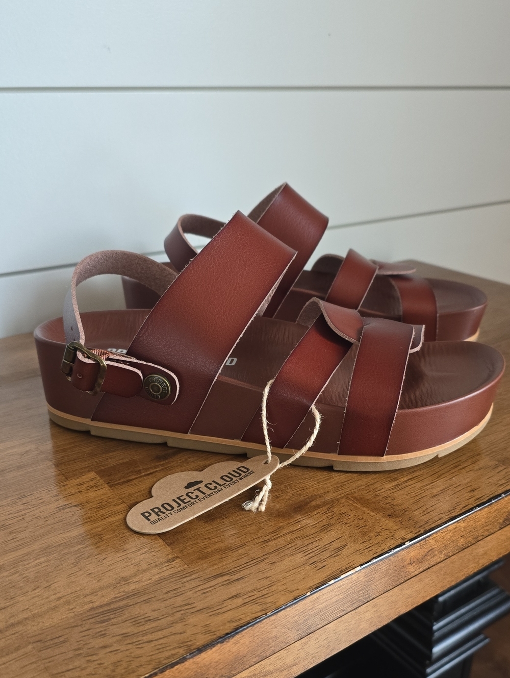 Project Cloud Women's Brown Platform Sandals
